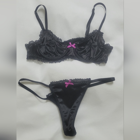 Dolls Kill Other - EUC Dollskill Black And Pink Lingerie Set (M)